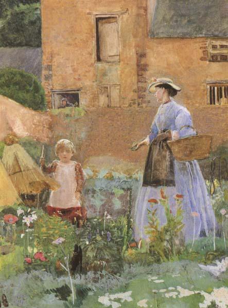 George John Pinwell,RWS In a Garden at Cookham (mk46) China oil painting art